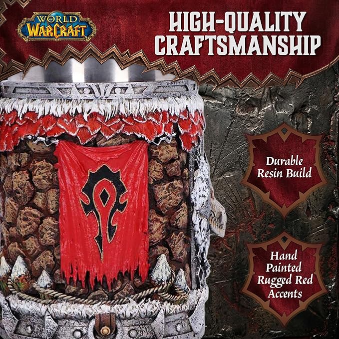 Nemesis Now World of Warcraft Horde Tankard 15.5cm - Officially Licensed Resin WoW Collectible, For Horde Players, Fantasy Collectors & WoW Fans