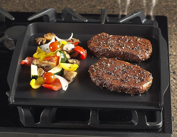 Nordic Ware Stovetop Backsplash Griddle, Black, Nonstick