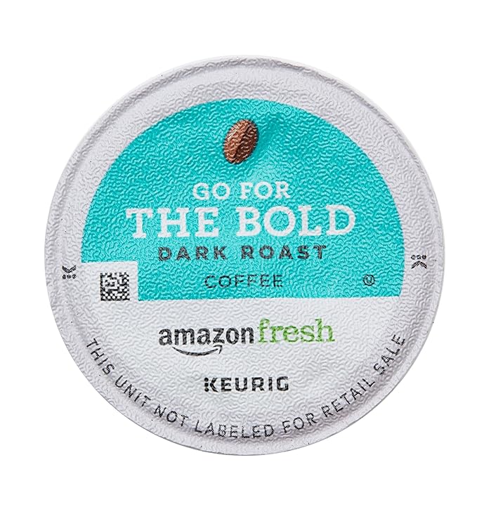 AmazonFresh Go For the Bold, Dark Roast Coffee, Single Serve Cups, 80 Count