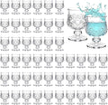 Suclain 36 Pcs Shot Glass Bulk Set 1.5 oz Mini Cute Cordial Glasses with Stem Sherry Glasses Clear Shot Glassware for Wine Liqueur Tequila Whiskey Beverage Wedding Party Bar Supplies