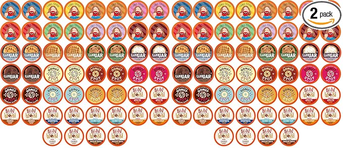 Coffee Pod Variety Packs Flavored Sampler,Assorted,Compatible with 2.0 K-Cup Brewers,Variety Pack,52 Count (Pack of 2)