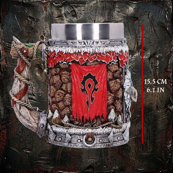 Nemesis Now World of Warcraft Horde Tankard 15.5cm - Officially Licensed Resin WoW Collectible, For Horde Players, Fantasy Collectors & WoW Fans