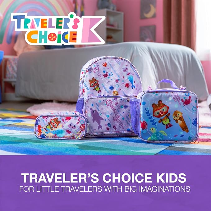 Traveler's Choice Kids JoJo the Bear's School Adventure, Under the Sea, Pencil Case (4 x 9.25 x 2.25)