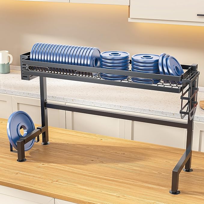 Over Sink Dish Drying Rack Kitchen Above Sink Shelf Large Capacity 82cm/32in