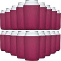 TahoeBay Bulk Blank Beer Can Cooler Sleeves (50-Pack) Sublimation Blanks for Vinyl Plain Soft Foam Can Sleeves Coolers for Soda Cans & Bottles Black, White, Assorted Solid Color (Burgundy)