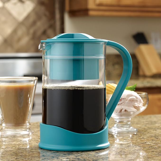 BonJour 50.7oz Cold Brew Coffee Maker, Aqua