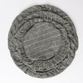 100% Linen Stripe Bowl Covers Reusable For Bread Proofing, 4 Pcs Elastic Cloth Fabric Bowl Covers, 5.9*7.9*9.8*11.8 Inches, Grey
