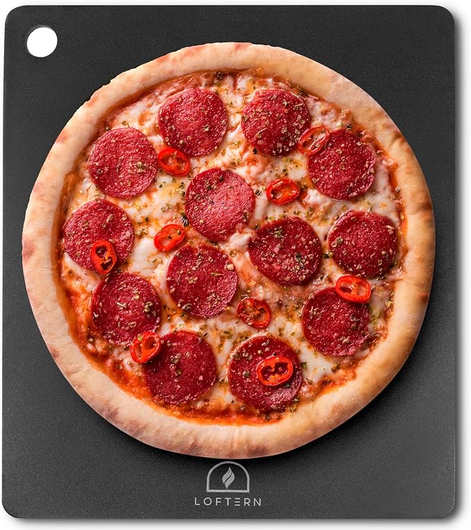 14" x 16" Pizza Steel - Heavy-Duty Carbon Steel Baking Plate for Oven, Grill & Pizza Oven - Pro Pizza Stone for Bread, Sourdough, and Crisp Crust Perfection