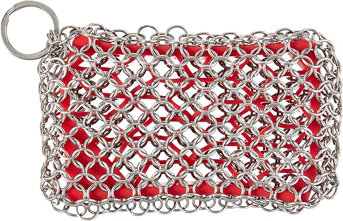 Lodge Cast Iron 8-Ounce Seasoning Spray and Lodge Chainmail Scrubbing Pad Set