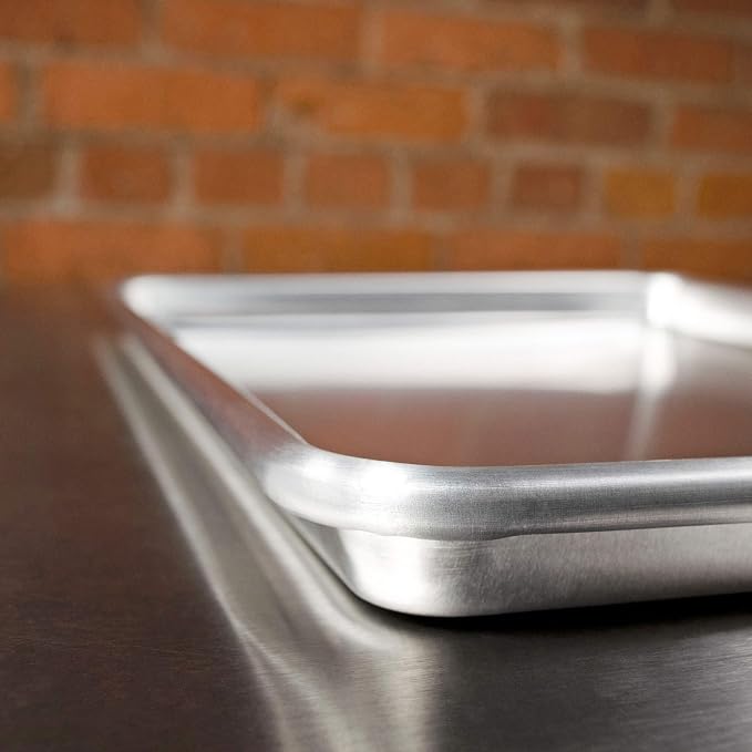 Fat Daddio's Natural Aluminum Quarter Sheet Pan, 2-Pack
