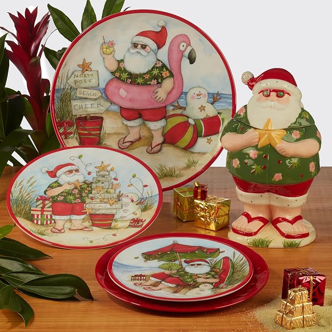 Certified International Santa's Wish Melamine 12 Piece Dinnerware Set, Service for 4