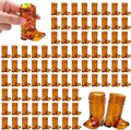 Aodaer 72 Pieces 1 OZ Brown Cowboy Boot Shot Glasses Mini Plastic Boot Shot Cups Western Cowboy Glasses Reusable Beer Mugs for Cowgirl Party Decorations Birthday Bachelorette Party Favors