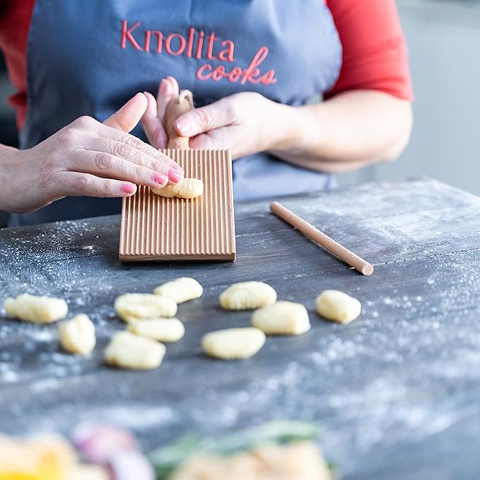 Ultimate 9 Pcs Pasta Making Tool Set Pasta Drying Rack, Pasta Tongs, Two Ravioli Stamp Maker Cutter And Roller Wheel Set, Two Pasta Rolling Pins, Gnocchi Board and Scraper By Cotswold Homeware Co