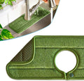 Ternal Original SINKMAT 15in Faucet Splash Guard Extra Long Microfiber Sink Drip Catcher Mat Non Slip Countertop Protector Drying Pad Kitchen Bathroom RV Machine Washable [Moss Green]