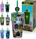 Dragon Glassware x Wicked: For Good 16 oz Blind Box Tumbler - Vacuum Insulated Tumbler Cup with 2 Straws - Stainless Steel Tumbler with Straw Topper for Water, Iced Tea