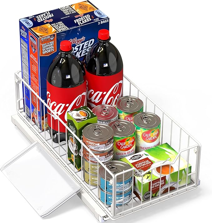 Simple Houseware 3 Tier Basket Drawer + Cabinet Pull-Out Shelf