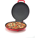 Zenith Versa Grill Non-Stick Pizza Maker Machine For Home, Calzone Maker, Pizza Oven Converts to Electric indoor Grill, Red