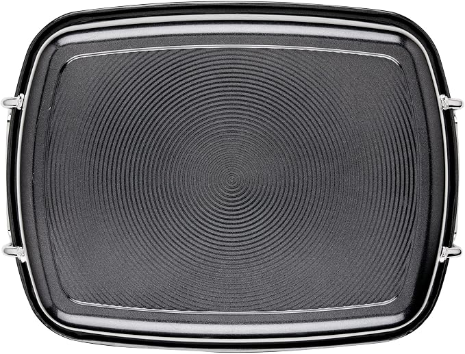 Circulon Ultra-Lasting Nonstick Roasting Pan with Rack, Roaster Pan with Easy Serve Rack, 17-Inch x 13-Inch, Black