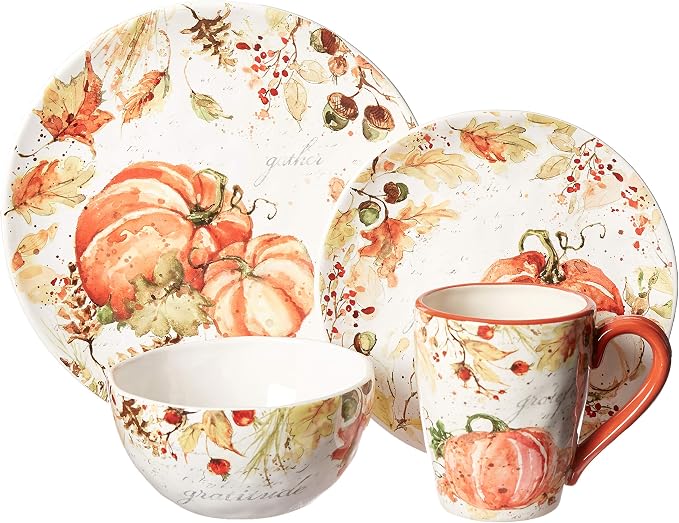 Harvest Splash 16pc Dinnerware Set,Service for 4