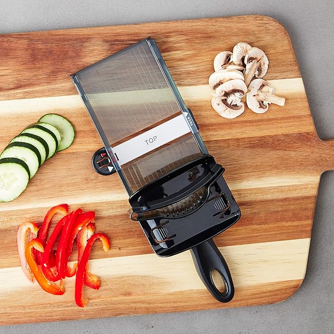 Mercer Culinary Dual Thickness Hand Slicer, Black