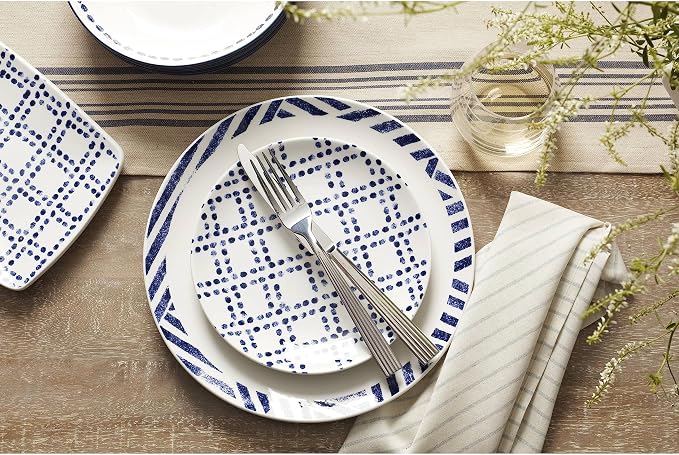 Oneida Harbour Piece Dinnerware Set, 12 Count, White, Back To College, Dorm Essentials