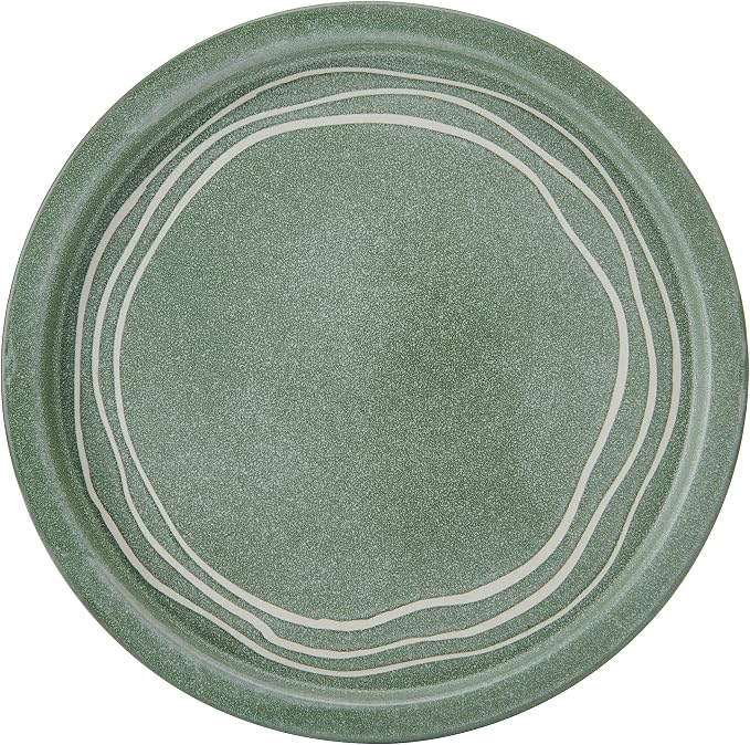 Pfaltzgraff Nature's Pallet 12 Piece Stoneware Dinnerware Set, Service for 4, Modern Style, High Rims for Everyday use, Green