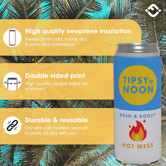 Slim Can Cooler - Hot Mess - Orange