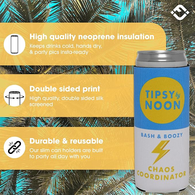 Slim Can Cooler - Chaos Coordinator - Yellow