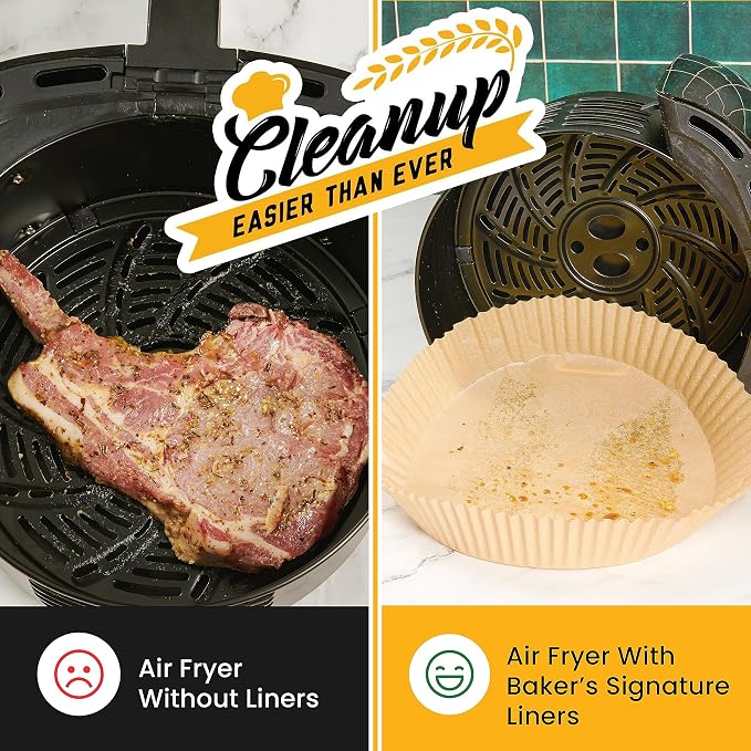 250 pcs Air Fryer Liners for Ninja, Round Disposable Airfryer Paper Liners – Non-Stick and Oil Proof for Easy Cleanup, Great for Oven, Pans & Baking – 8 Inch for 5-8 qt Basket
