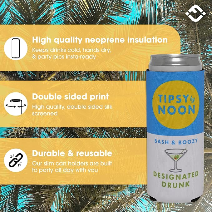 Slim Can Cooler - Designated Drunk - Olive