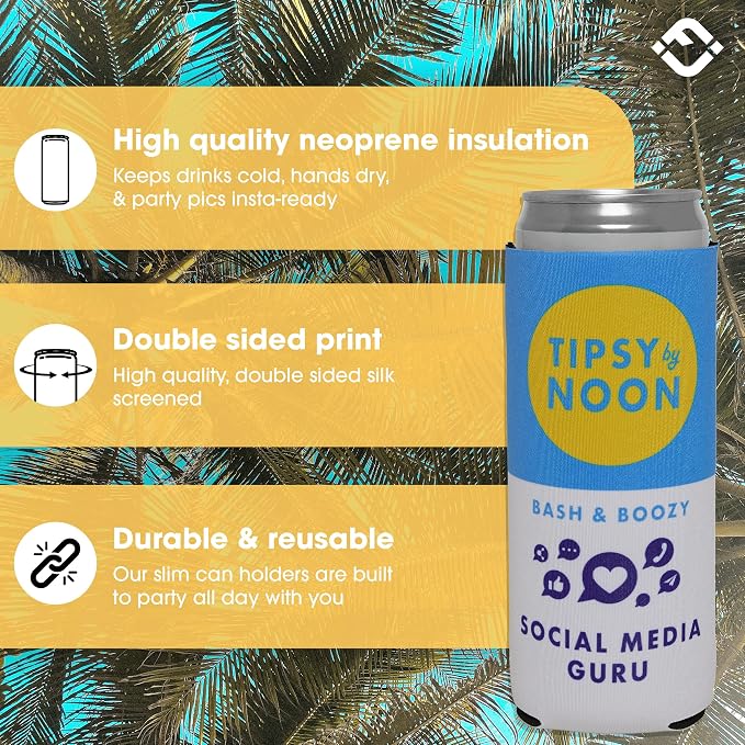 Slim Can Cooler - Social Media Guru - Navy