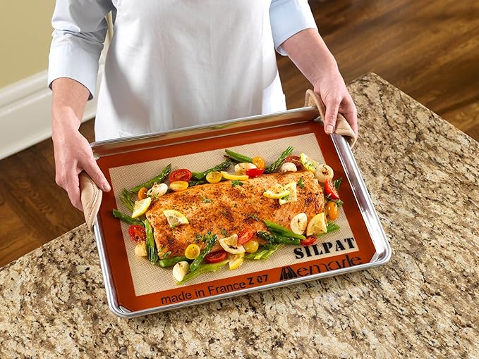 Silpat Non-Stick Silicone Commercial Size Baking Mat, 16.5-Inch by 24.5-Inch