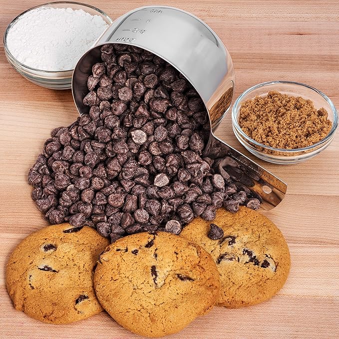 Hudson Essentials Stainless Steel Measuring Cups and Spoons Set (1 Piece 2-Cup)