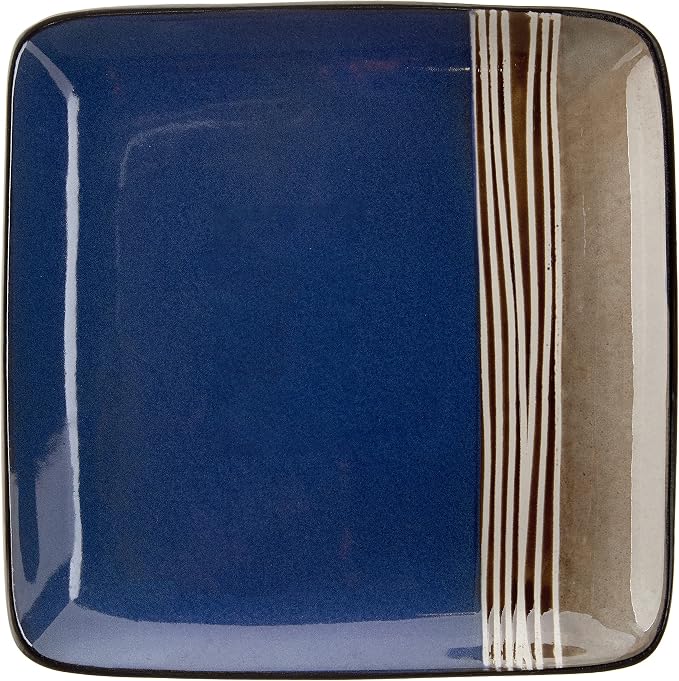 Elama 16 Piece Double Bowl Stoneware Dinnerware Set with Service for 4