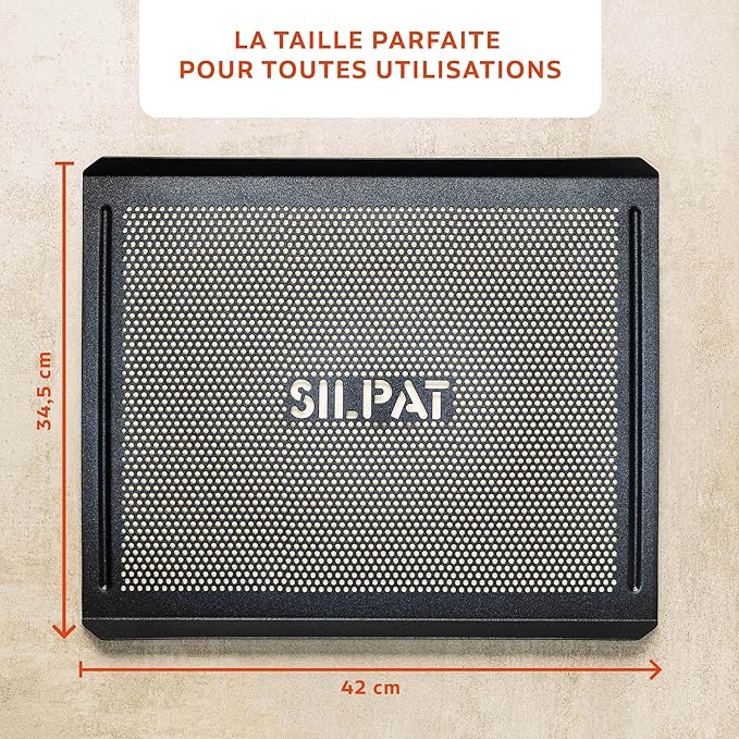 Silpat The Original Cook N' Cool Perforated Baking Tray, Aluminum, 11 5/8” X 16 1/2”