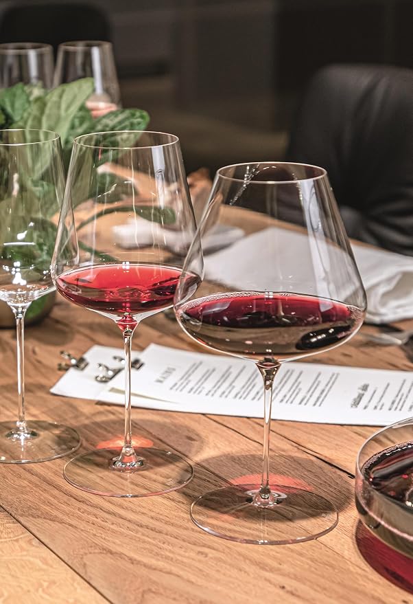 Spiegelau Definition Burgundy Wine Glasses Set of 2 – Large Bowl Red Wine Glasses for Pinot Noir & Burgundy – Lead-Free Crystal Stemware for Home Bar & Entertaining